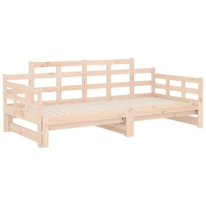 Slaapbank Uitschuifbaar Massief Grenenhout 2X(80X200) Cm 80 x 200 cm