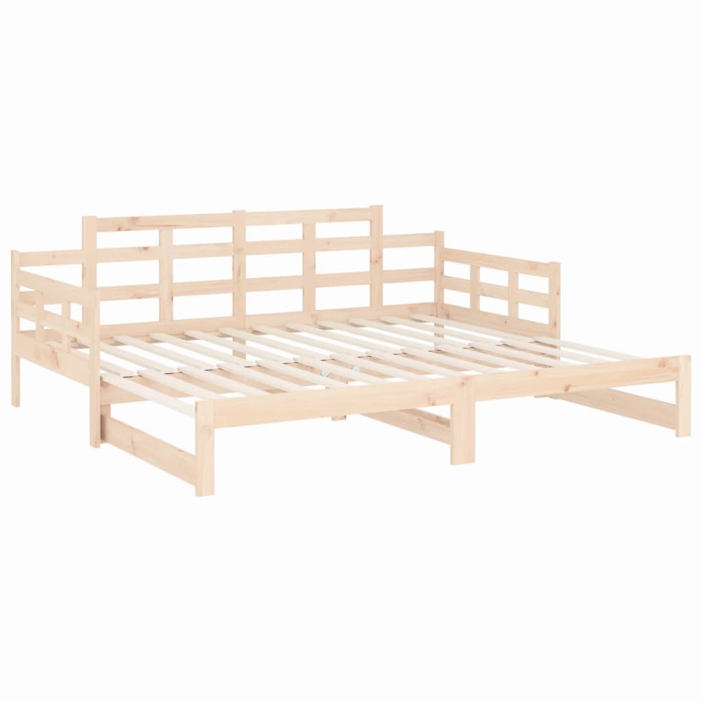 Slaapbank Uitschuifbaar Massief Grenenhout 2X(80X200) Cm 80 x 200 cm