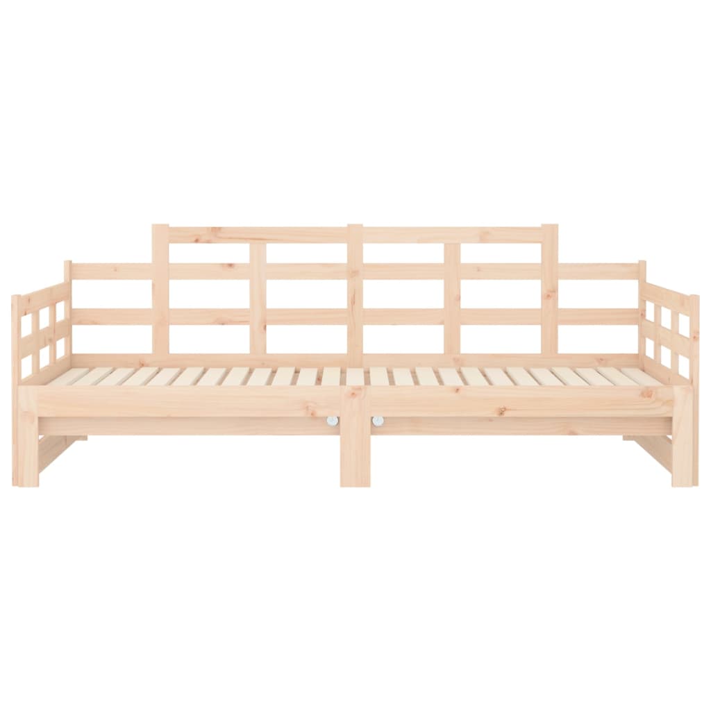 Slaapbank Uitschuifbaar Massief Grenenhout 2X(80X200) Cm 80 x 200 cm
