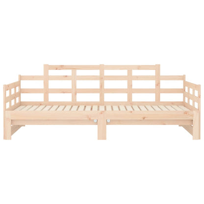 Slaapbank Uitschuifbaar Massief Grenenhout 2X(80X200) Cm 80 x 200 cm