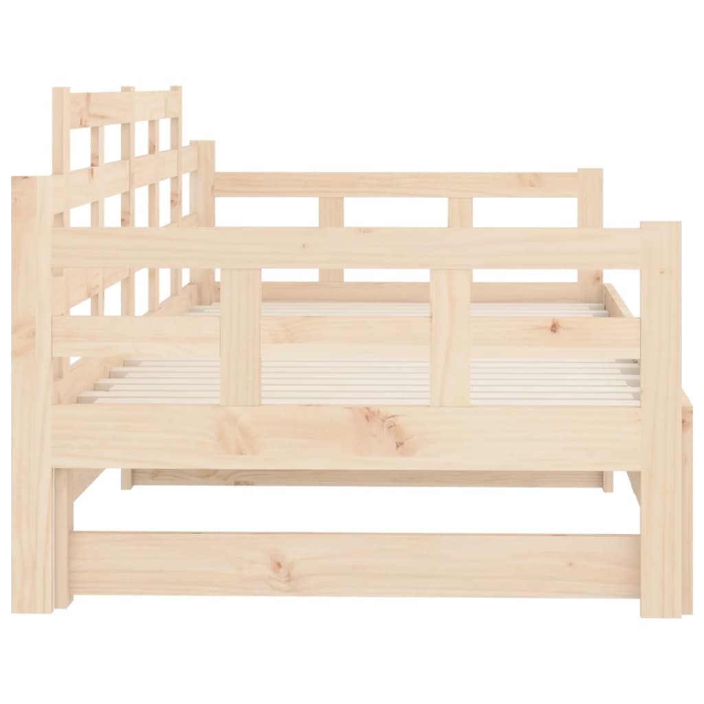 Slaapbank Uitschuifbaar Massief Grenenhout 2X(80X200) Cm 80 x 200 cm