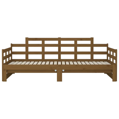 Slaapbank Uitschuifbaar Grenenhout Honingbruin 2X(90X190) Cm