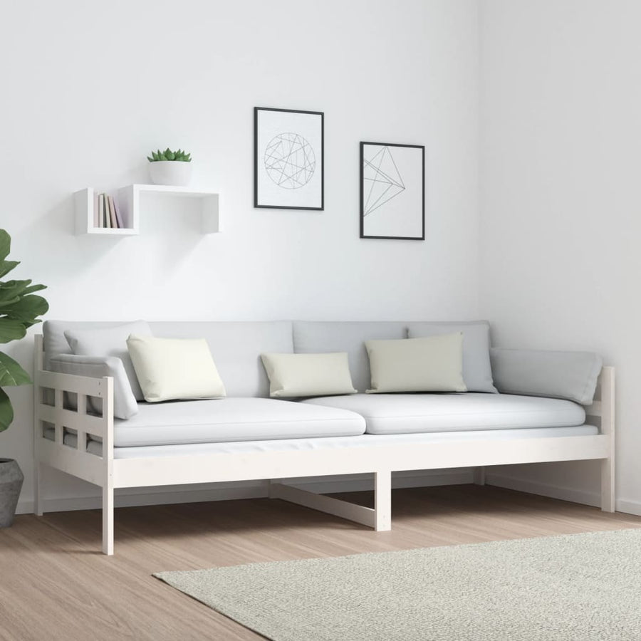 Slaapbank Massief Grenenhout Wit 90X200 Cm