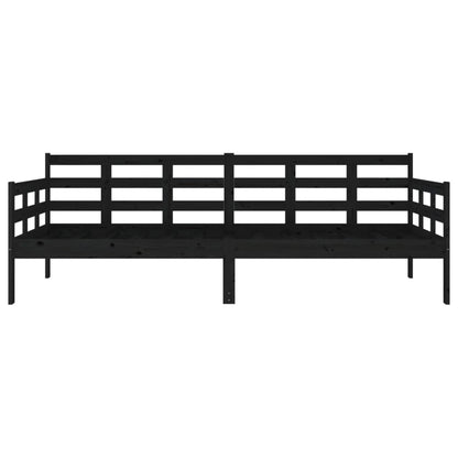 Slaapbank Massief Grenenhout Zwart 90X200 Cm