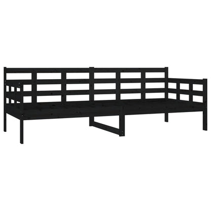 Slaapbank Massief Grenenhout Zwart 80X200 Cm