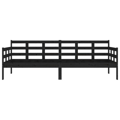 Slaapbank Massief Grenenhout Zwart 80X200 Cm