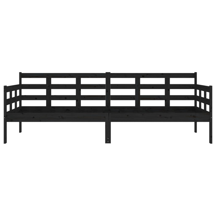 Slaapbank Massief Grenenhout Zwart 80X200 Cm
