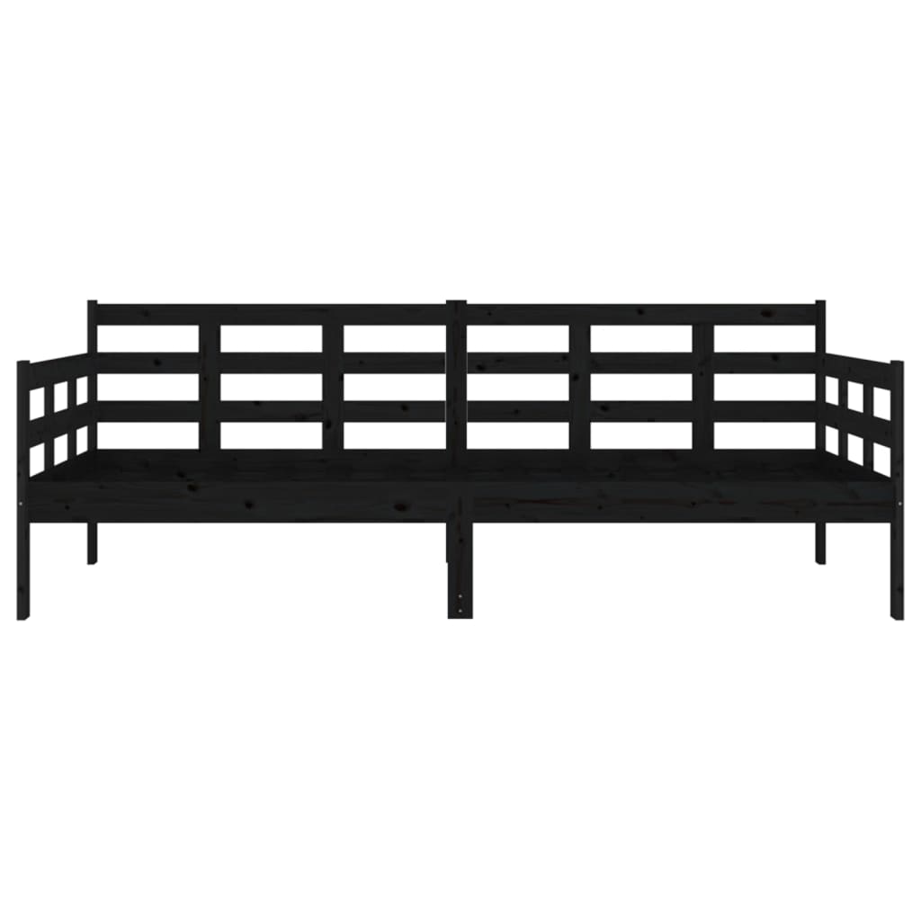 Slaapbank Massief Grenenhout Zwart 90X190 Cm