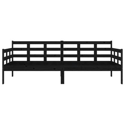 Slaapbank Massief Grenenhout Zwart 90X190 Cm