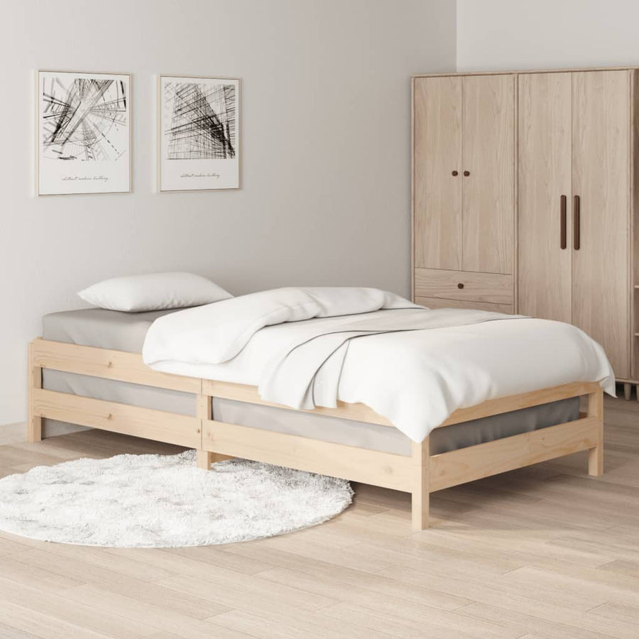 Bed Stapelbaar 100X200 Cm Massief Grenenhout