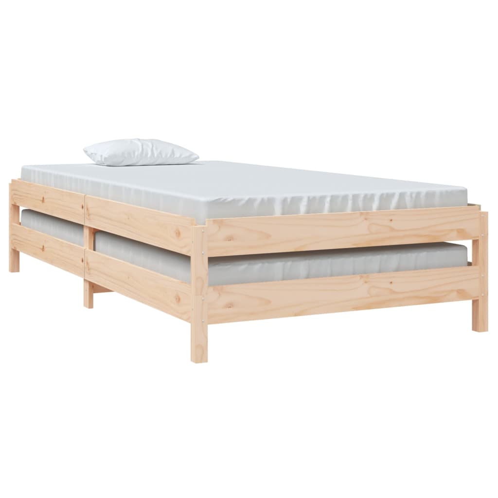 Bed Stapelbaar 100X200 Cm Massief Grenenhout