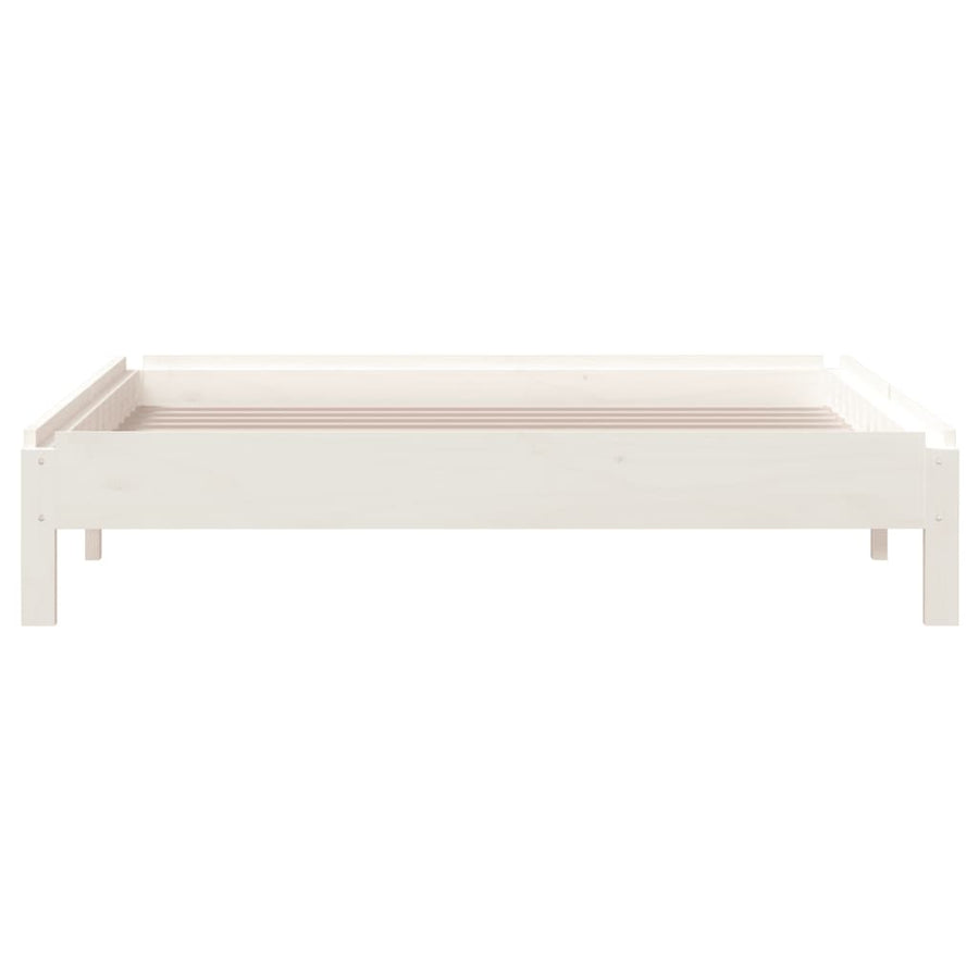 Bed Stapelbaar 100X200 Cm Massief Grenenhout Wit