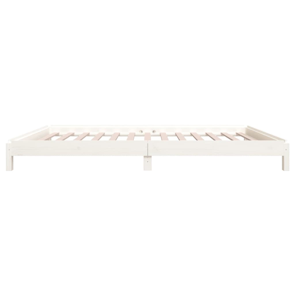 Bed Stapelbaar 100X200 Cm Massief Grenenhout Wit