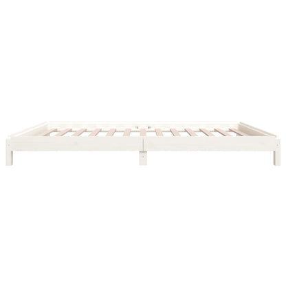 Bed Stapelbaar 100X200 Cm Massief Grenenhout Wit