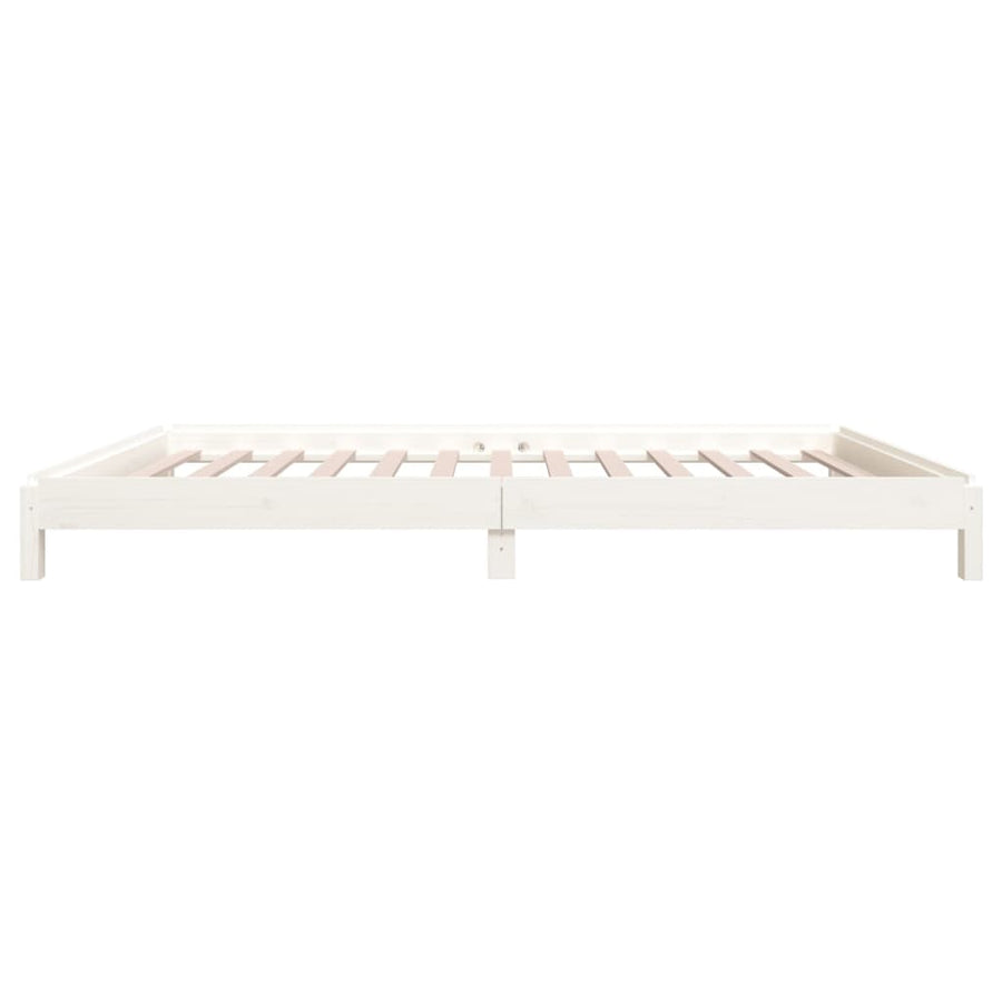 Bed Stapelbaar 100X200 Cm Massief Grenenhout Wit