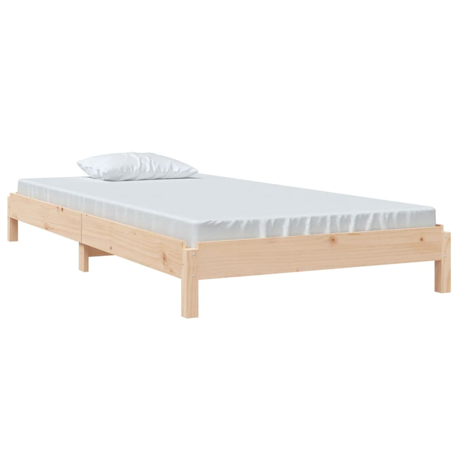 Bed Stapelbaar 75X190 Cm Massief Grenenhout