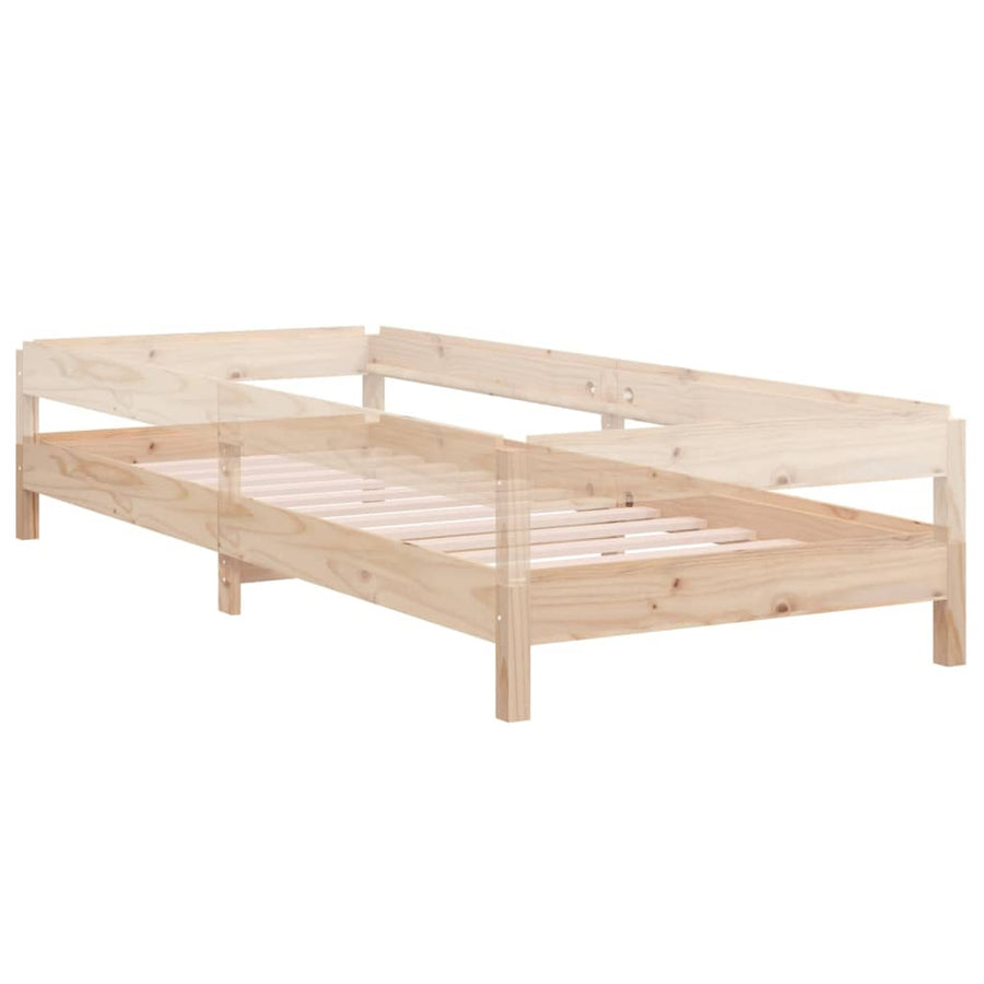 Bed Stapelbaar 75X190 Cm Massief Grenenhout