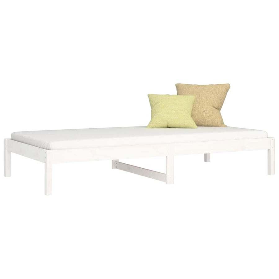Slaapbank Massief Grenenhout 90 x 200 cm Wit