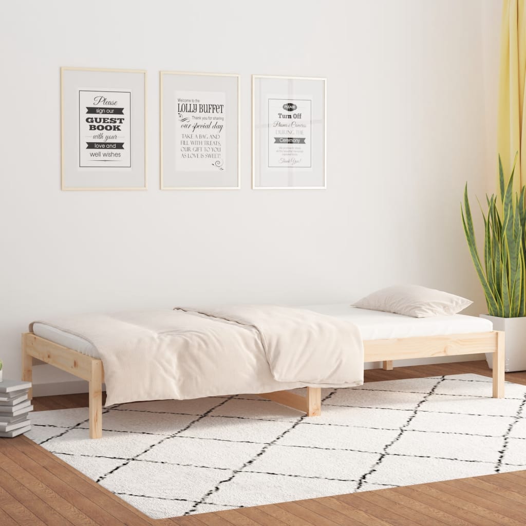 Slaapbank 80x200 cm massief grenenhout 80 x 200 cm Naturel