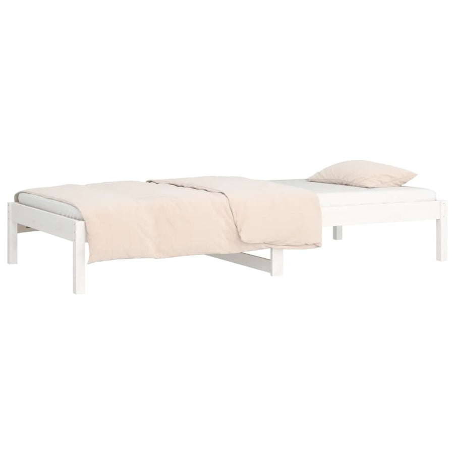 Slaapbank Massief Grenenhout 80 x 200 cm Wit