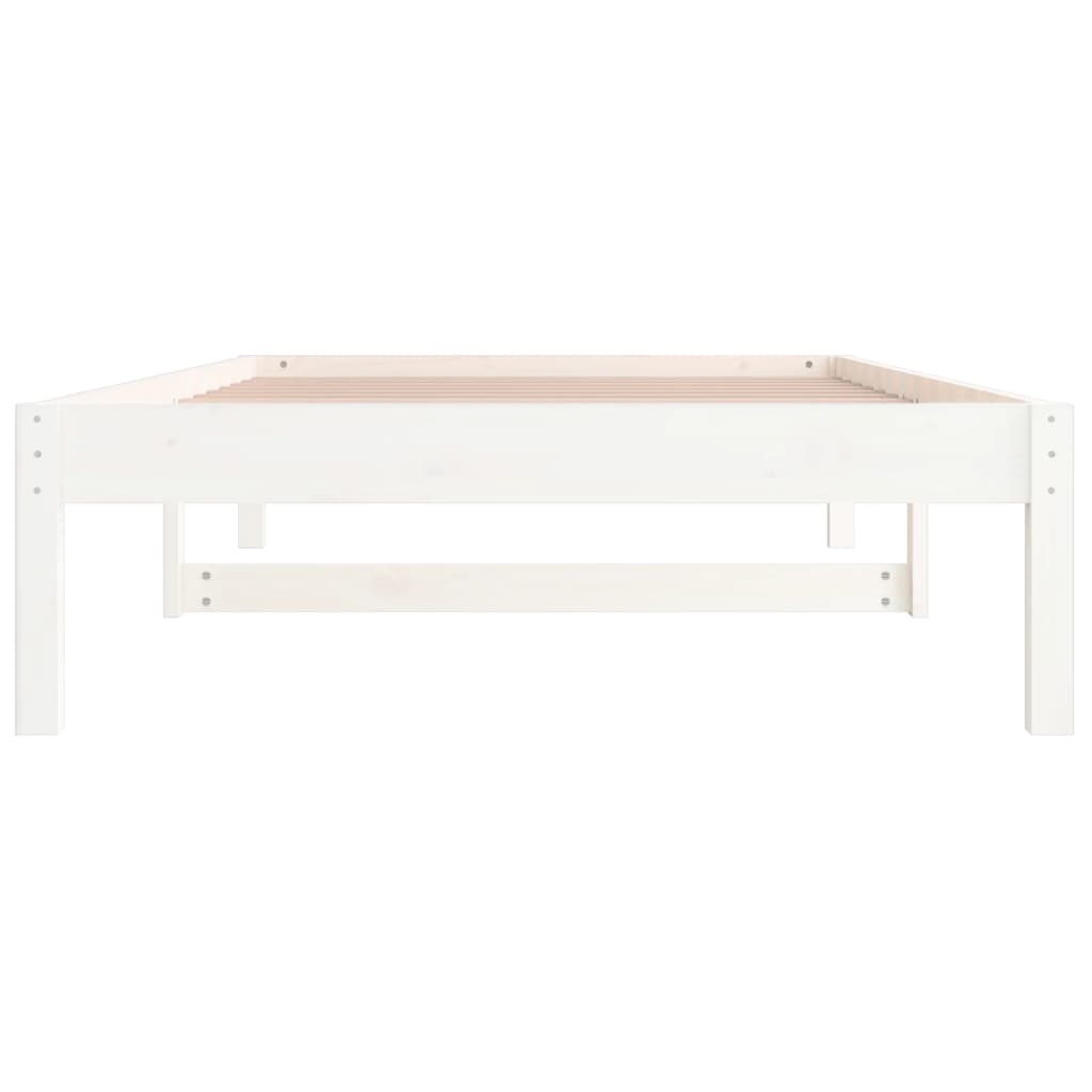 Slaapbank Massief Grenenhout 80 x 200 cm Wit