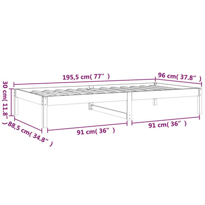 Slaapbank 90X190 Cm Massief Grenenhout 3Ft Single