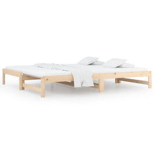 Slaapbank Uitschuifbaar Massief Grenenhout 2X(90X190) Cm 90 x 190 cm Naturel