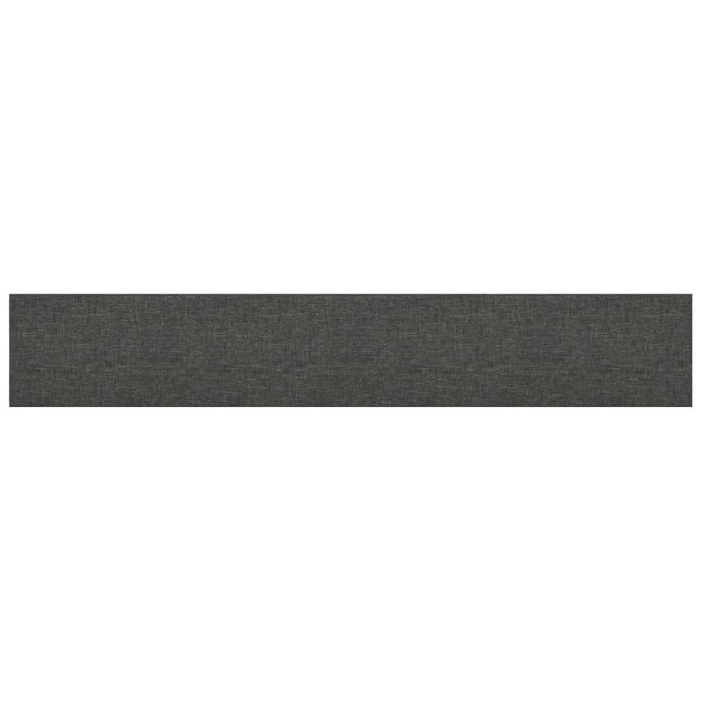 Wandpanelen 12 st 1,62 m² 90x15 cm stof donkergrijs 90 x 15 cm Rechthoekig