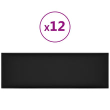 Wandpanelen 3,24 M² Kunstleer Zwart 90 x 30 cm Rechthoekig