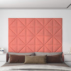 Hoofdbord 12 delen roze fluweel 30x30 cm