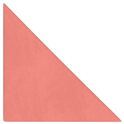Wandhoofdbord 12 pcs Roze Fluweel