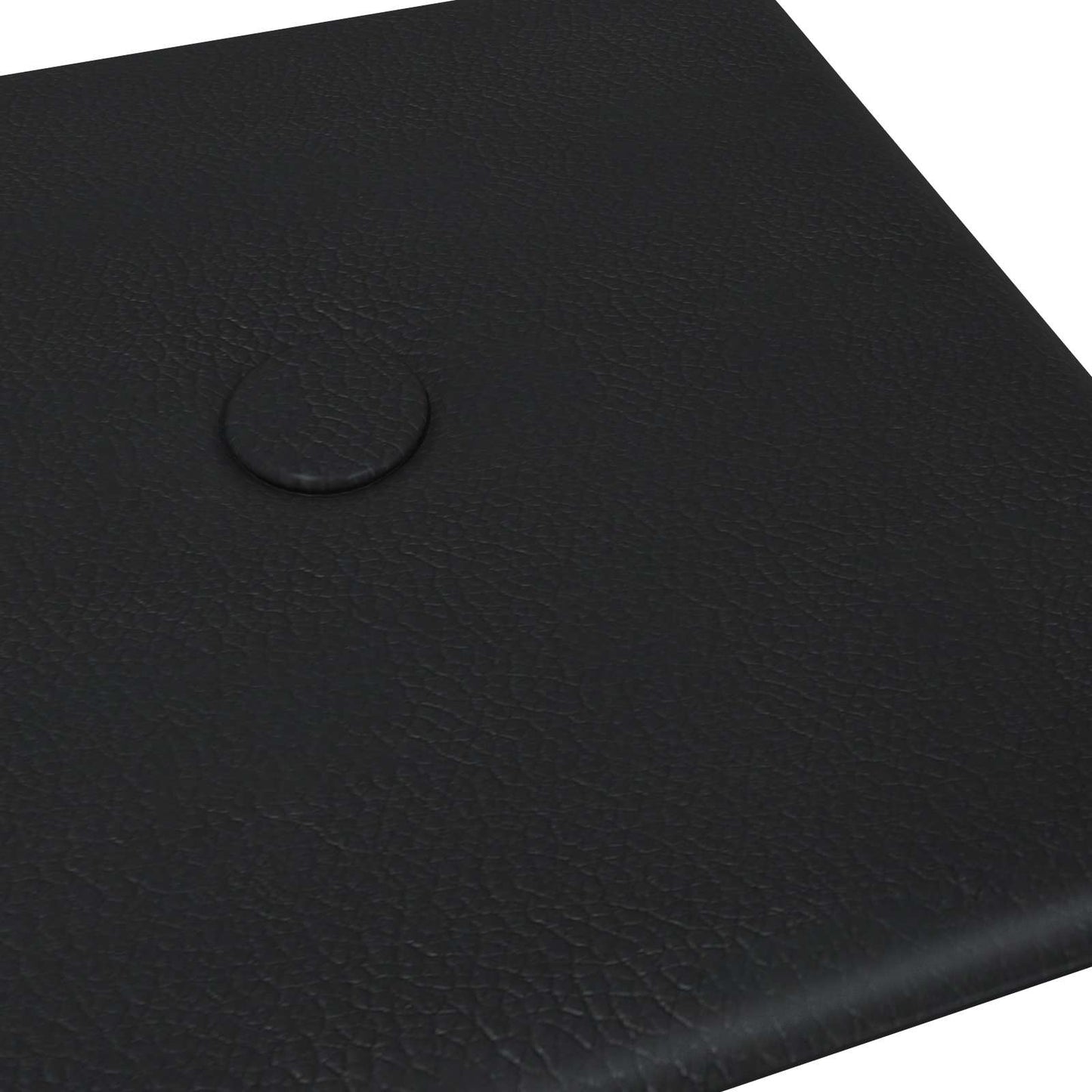Wandhoofdbord 12 pcs Zwart 30 x 15 cm Nep Leer