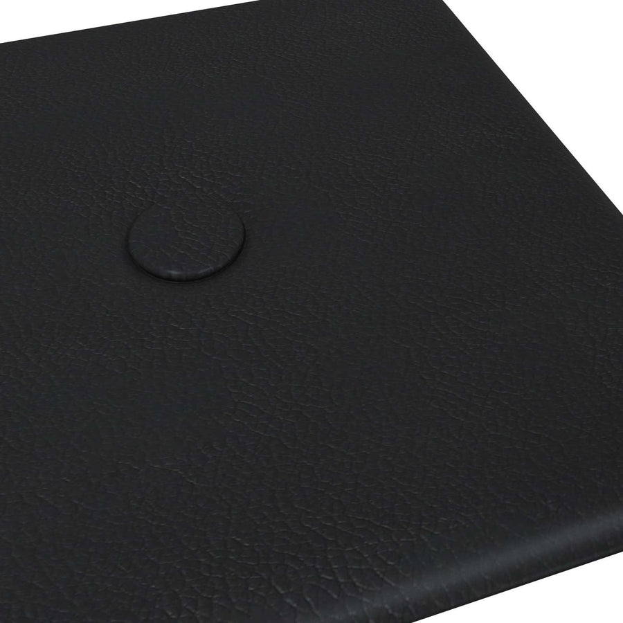 Wandhoofdbord 12 pcs Zwart 30 x 15 cm Nep Leer