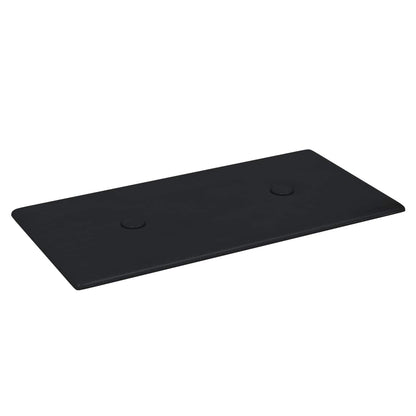 Wandhoofdbord 12 pcs Zwart 30 x 15 cm Nep Leer