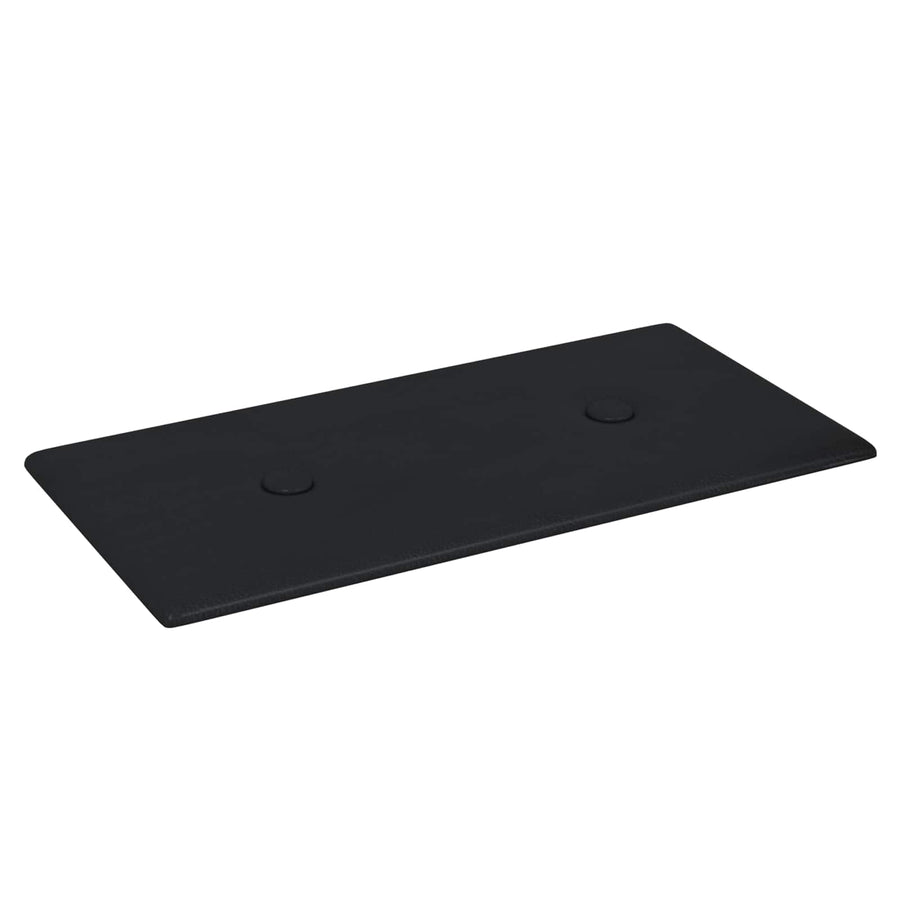 Wandhoofdbord 12 pcs Zwart 30 x 15 cm Nep Leer