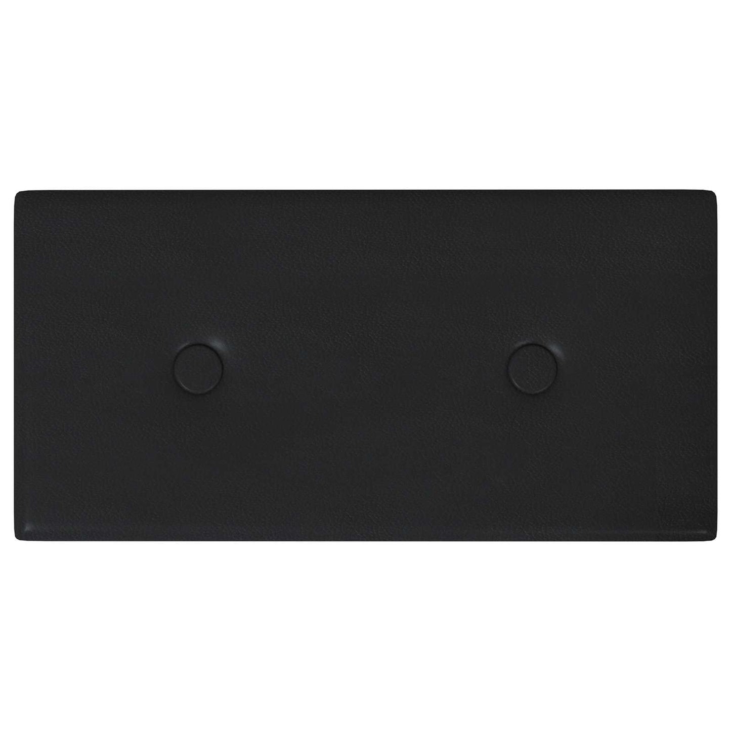Wandhoofdbord 12 pcs Zwart 30 x 15 cm Nep Leer