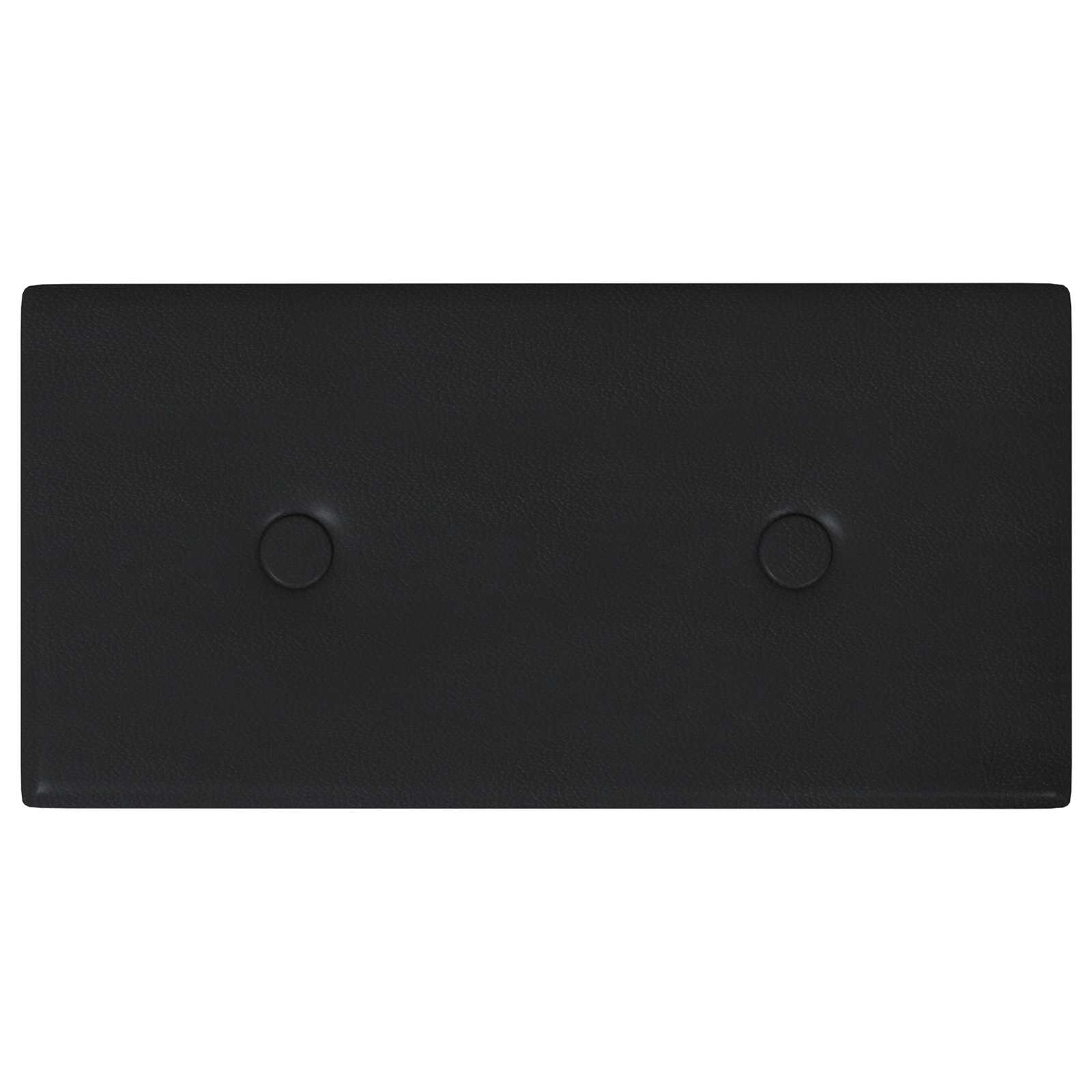 Wandhoofdbord 12 pcs Zwart 30 x 15 cm Nep Leer