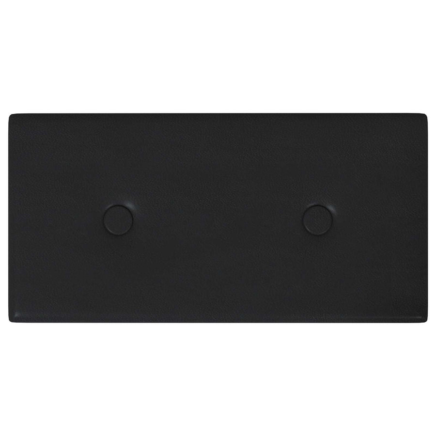 Wandhoofdbord 12 pcs Zwart 30 x 15 cm Nep Leer