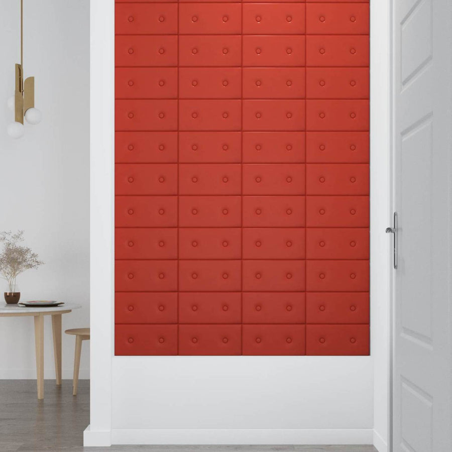 Wandhoofdbord 12 pcs Rood 30 x 15 cm Nep Leer