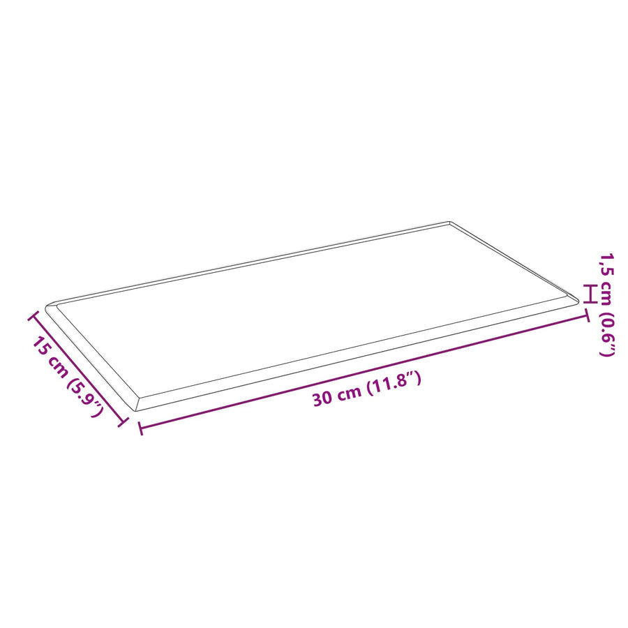 Wandhoofdbord 12 pcs Rood 30 x 15 cm Nep Leer
