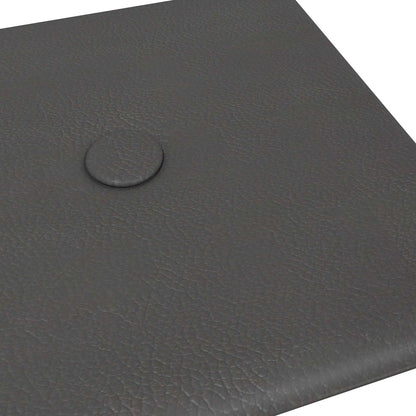 Wandhoofdbord 12 pcs Grijs 30 x 15 cm Nep Leer