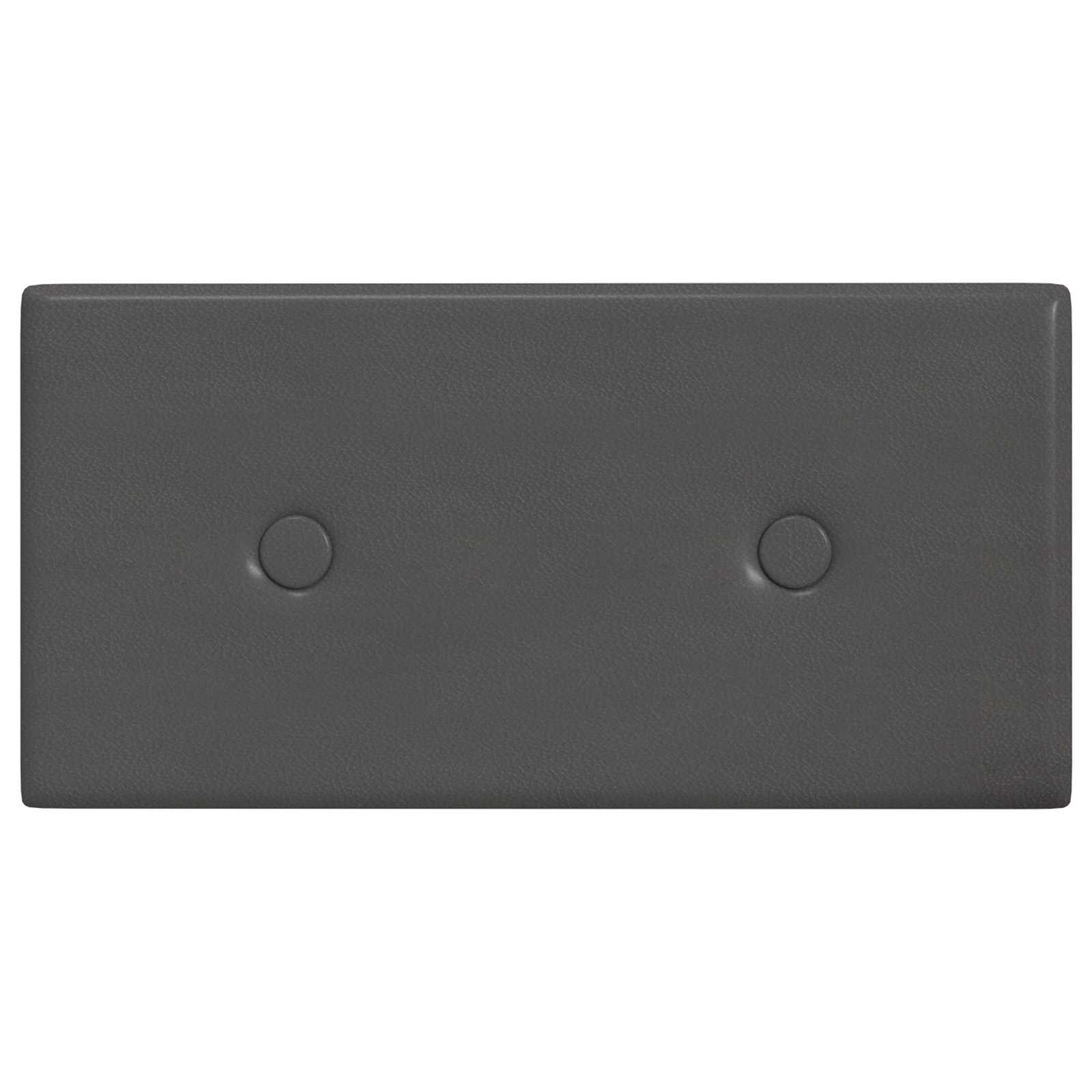 Wandhoofdbord 12 pcs Grijs 30 x 15 cm Nep Leer