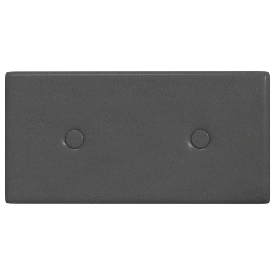 Wandhoofdbord 12 pcs Grijs 30 x 15 cm Nep Leer
