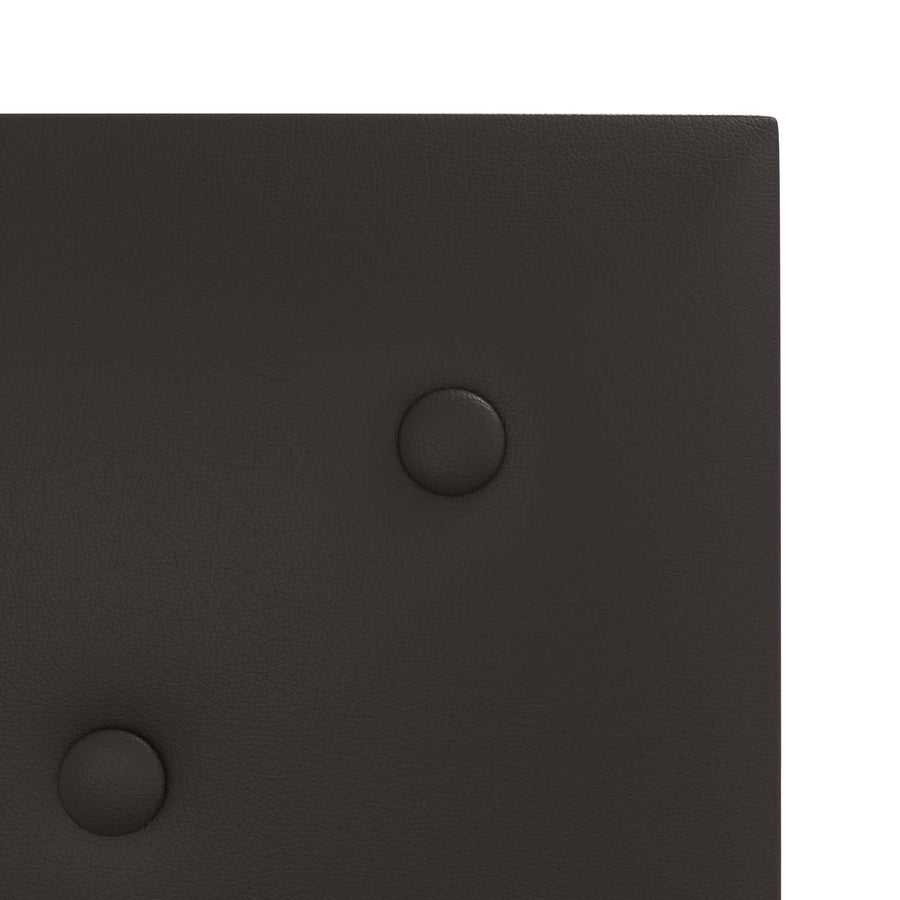 Wandhoofdbord 12 pcs Zwart 30 x 30 cm Nep Leer