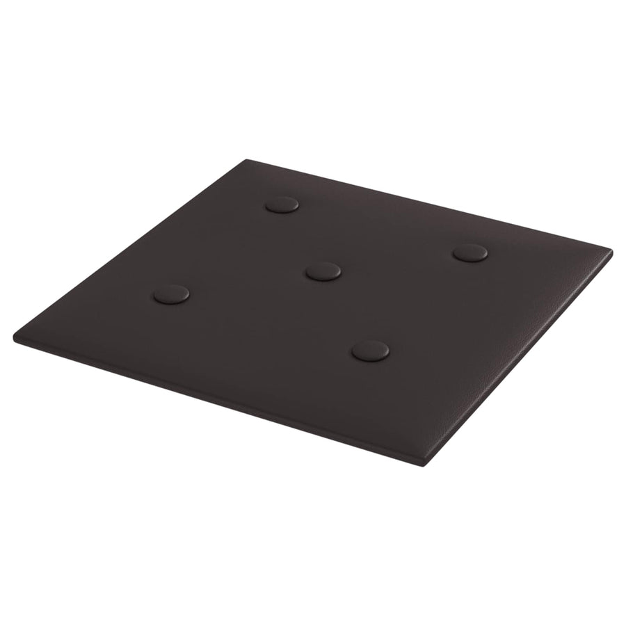 Wandhoofdbord 12 pcs Zwart 30 x 30 cm Nep Leer