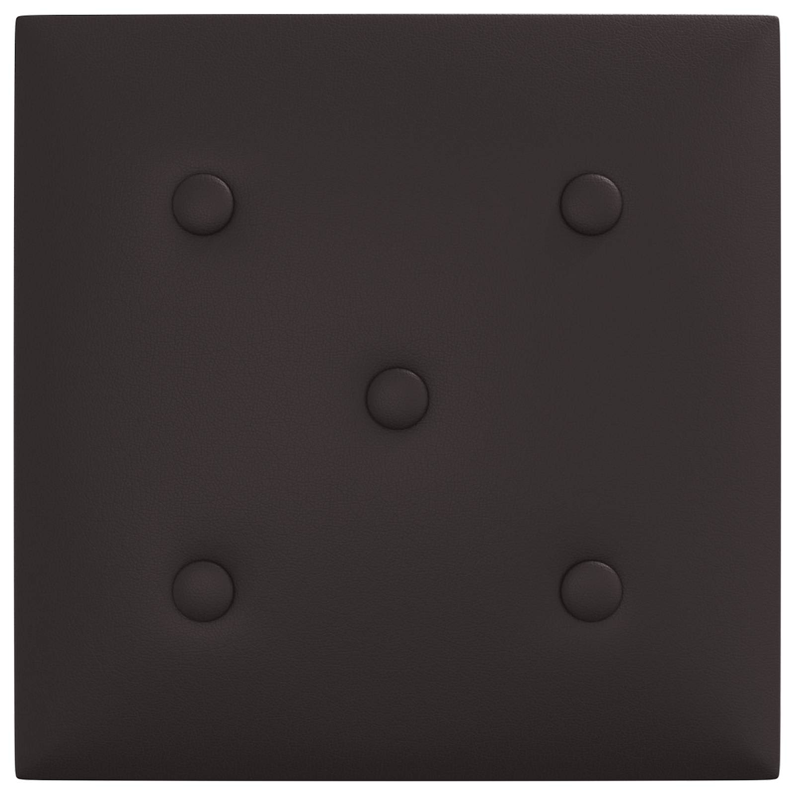 Wandhoofdbord 12 pcs Zwart 30 x 30 cm Nep Leer