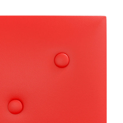 Wandhoofdbord 12 pcs Rood 30 x 30 cm Nep Leer
