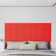 Hoofdbord 12 stuks rood 30x30 cm nep leer