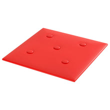 Wandhoofdbord 12 pcs Rood 30 x 30 cm Nep Leer