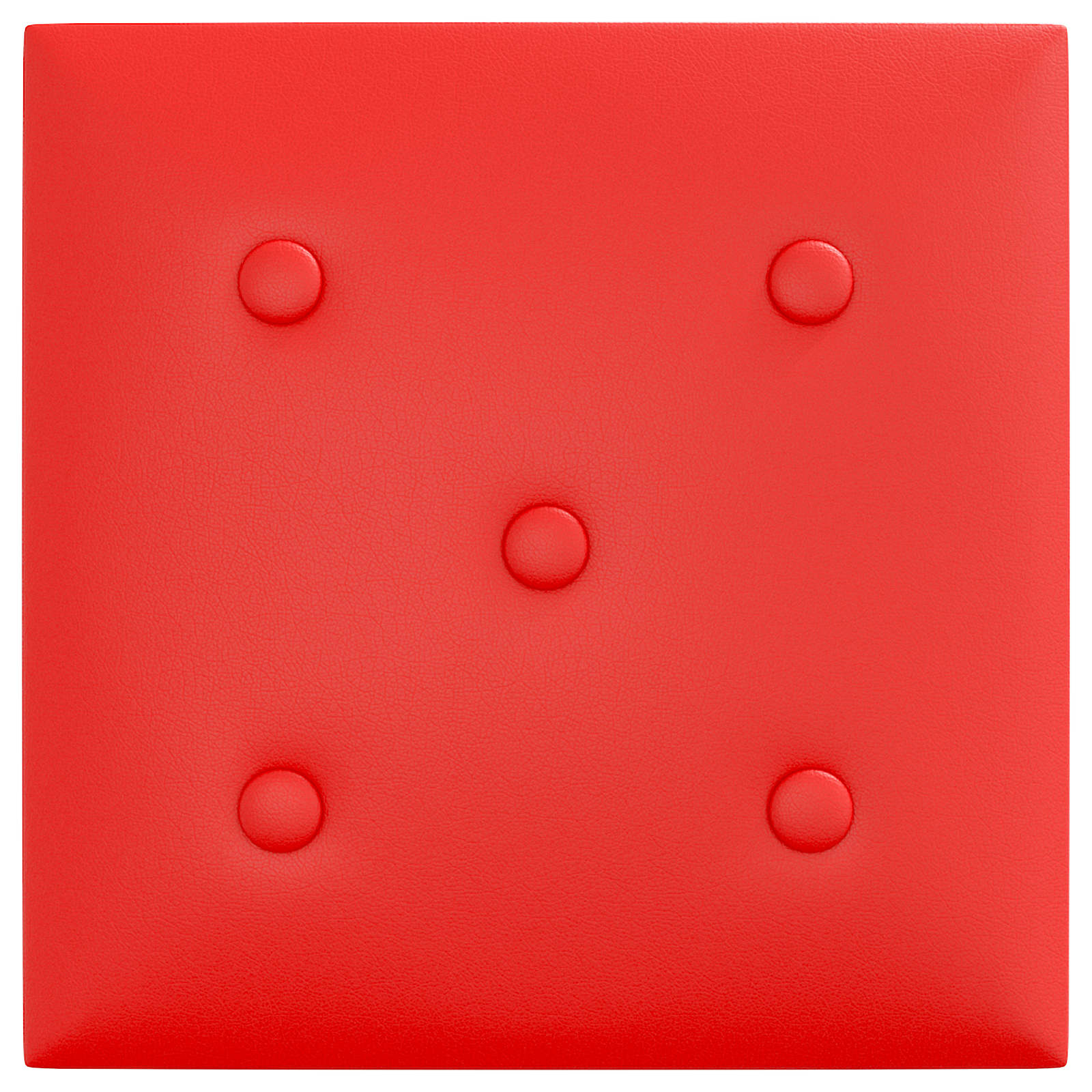 Wandhoofdbord 12 pcs Rood 30 x 30 cm Nep Leer